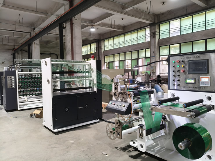 100頭電纜色帶拉線分條機 100頭電纜色帶拉線分條機